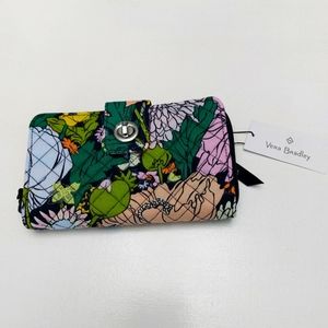 Vera Bradley RFID turn lock wallet Bloom Boom NWT